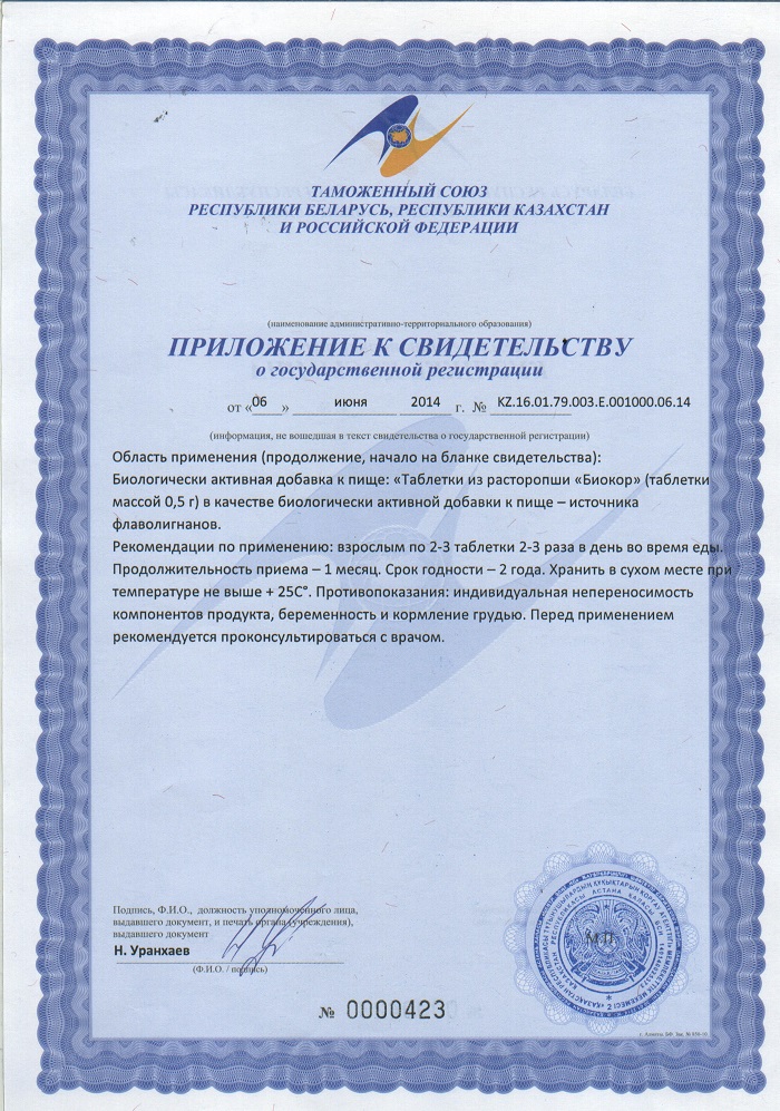 Сертификат доп №1